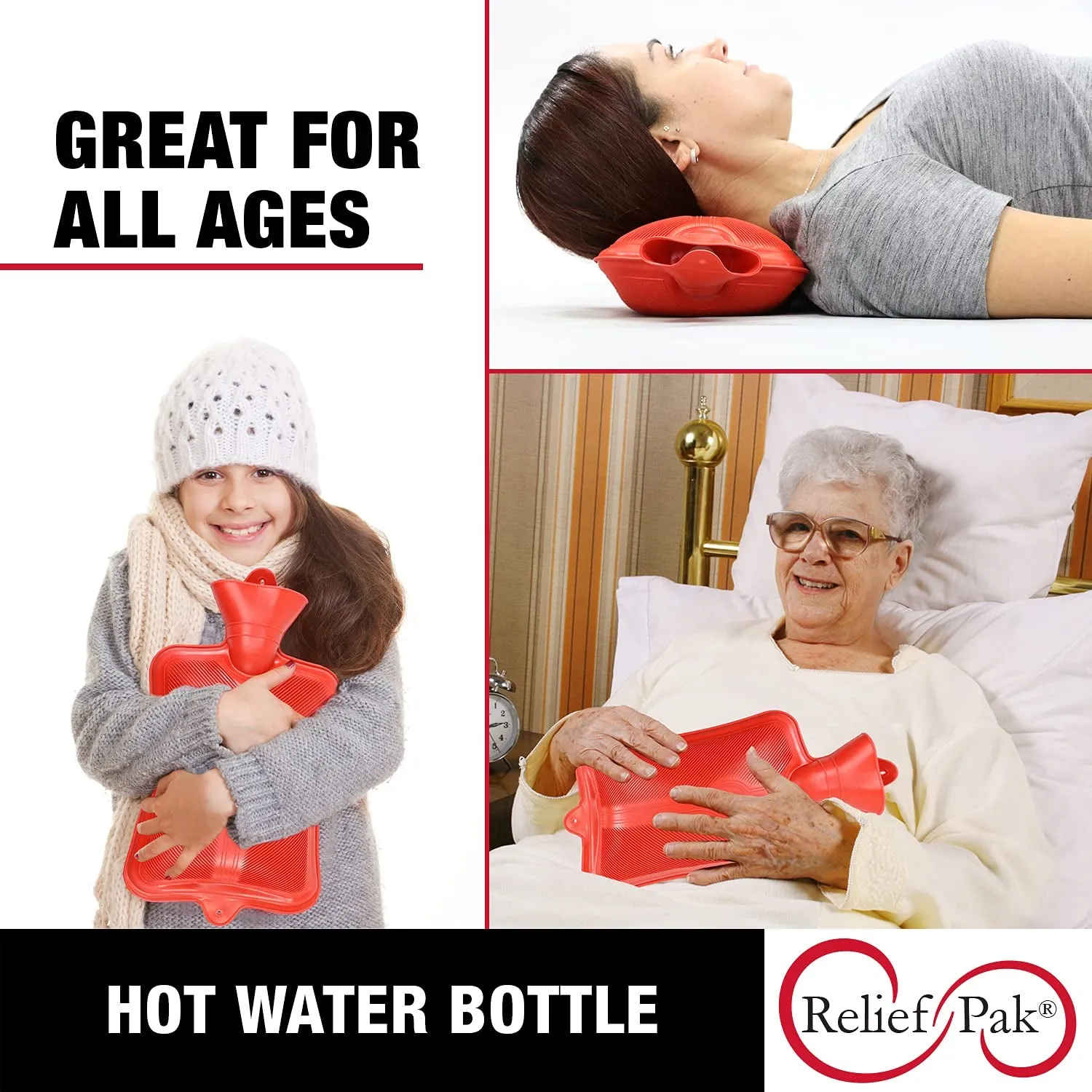 0395 (Small) Rubber Hot Water Heating Pad Bag for Pain Relief