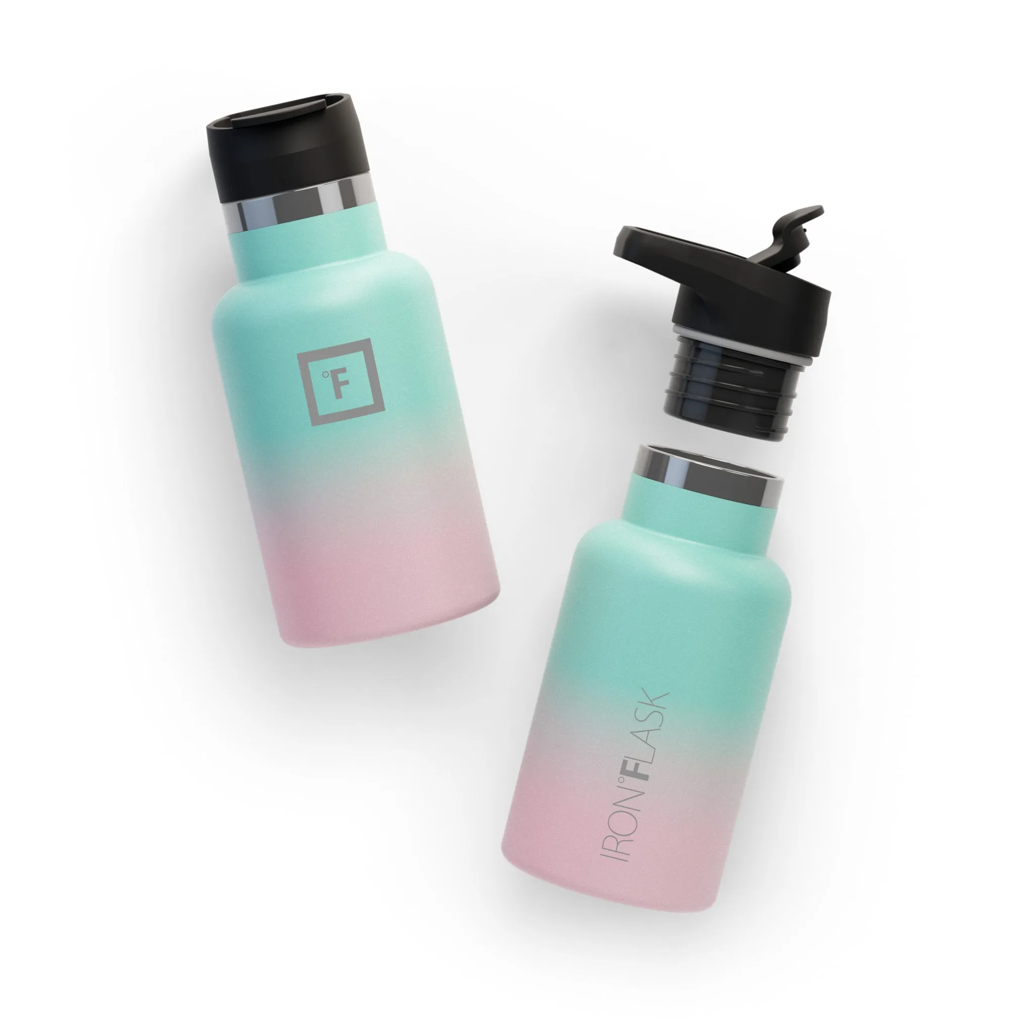 12 Oz Narrow Mouth Water Bottle with Spout Lid