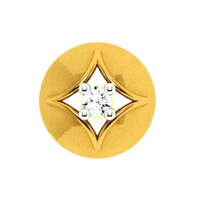 14KT Stone Studded Latest Design Gold Nose Pin