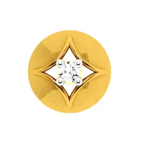 14KT Stone Studded Latest Design Gold Nose Pin