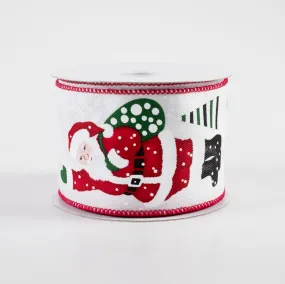 2.5" Santa Presents Modern Tree Ribbon (10 Yards)