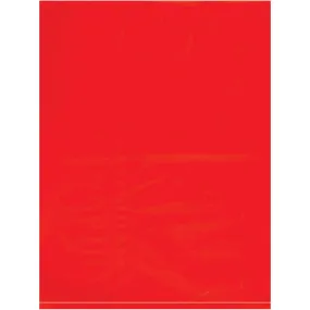 9 x 12" - 2 Mil Red Flat Poly Bags