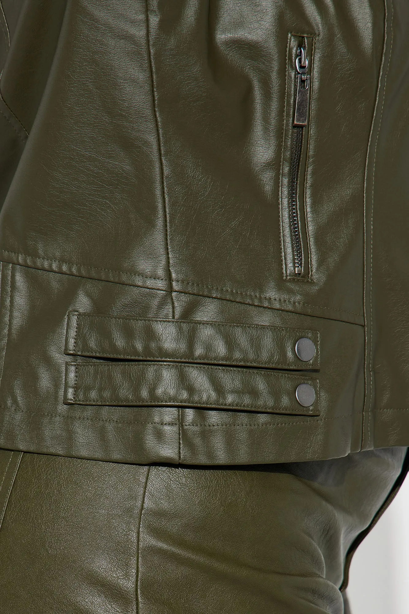 All About Me Faux Leather Jacket - Brown