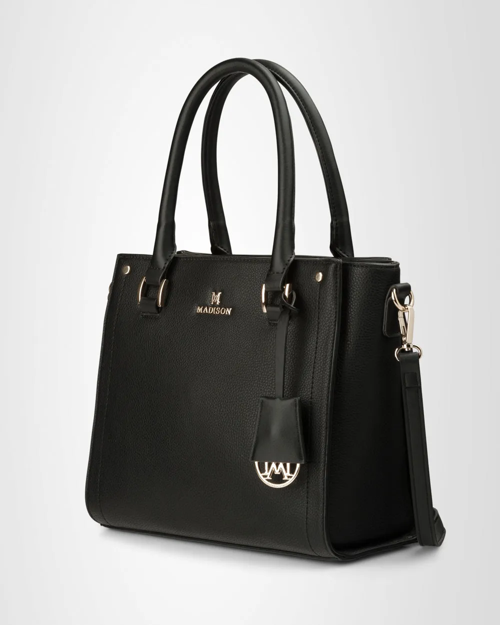 Angie Medium 3 Compartment Satchel Bag   Monogram Bag Strap