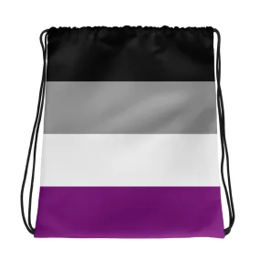 Asexual Pride Flag Drawstring Bag