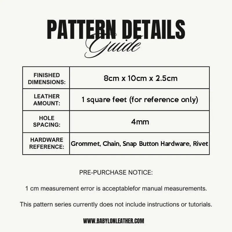 BABYLON™ Coin Purse & Earphone Case DIY Pattern AAB-816