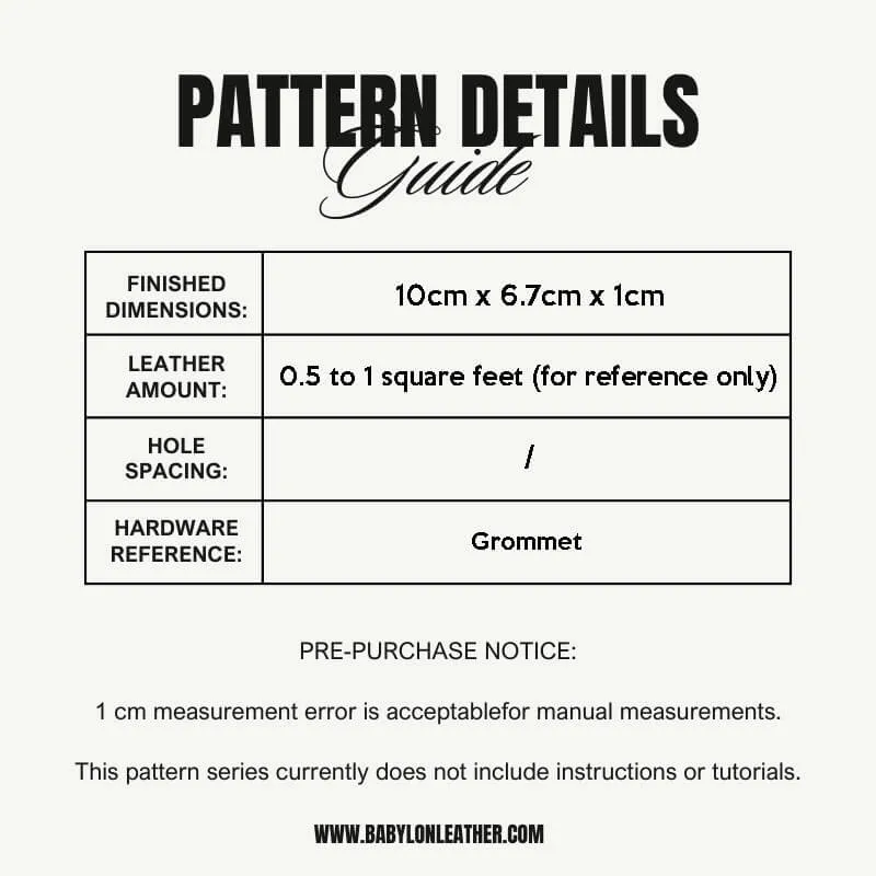 BABYLON™ Leather Card and Document Holder Pattern AAB-168