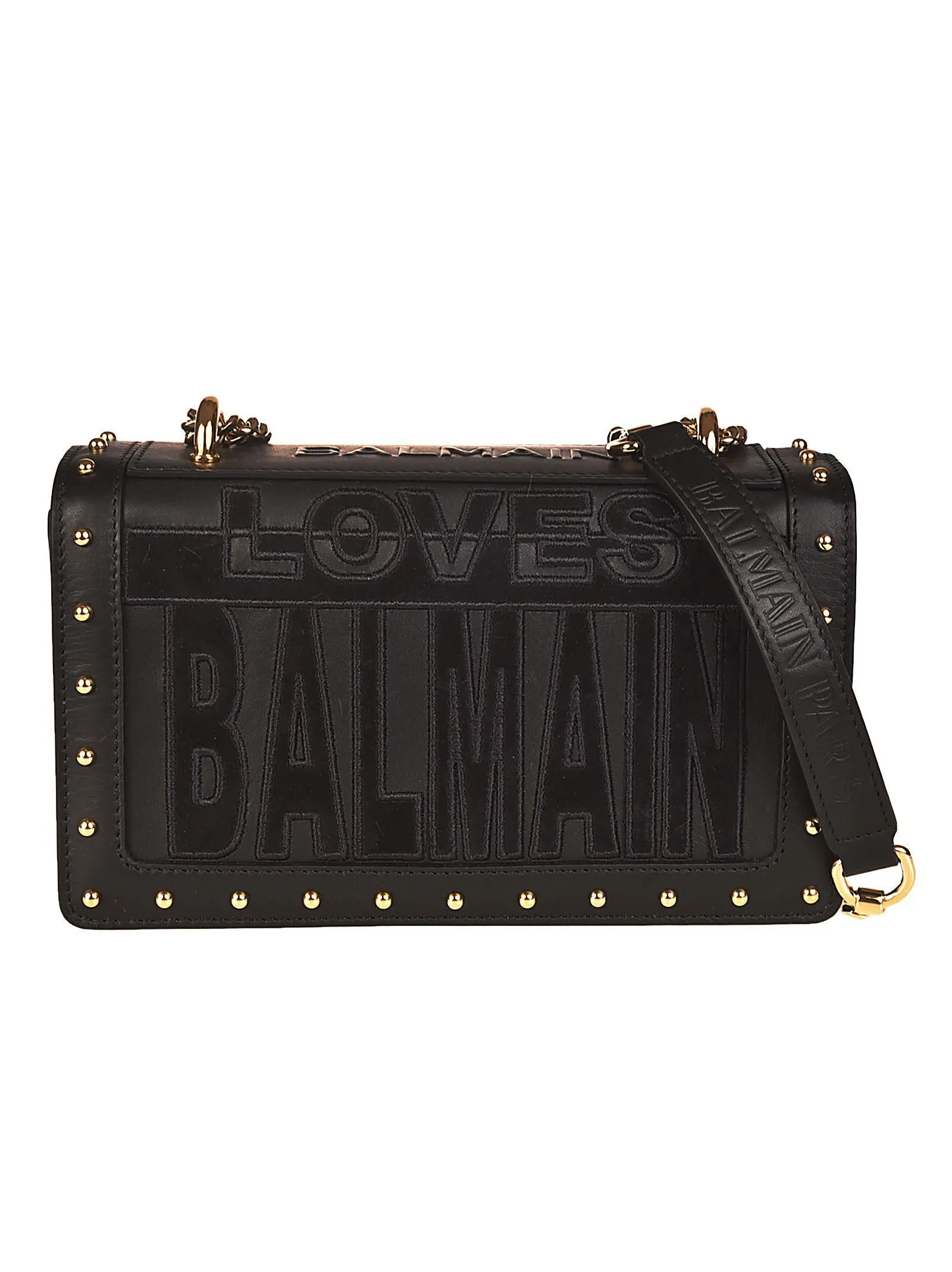 Balmain Loves Balmain Studded Crossbody Bag