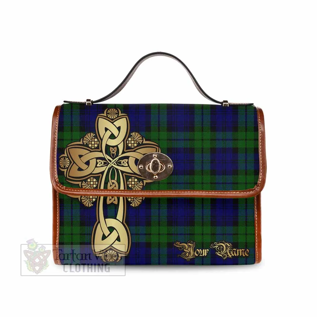Bannatyne Tartan Waterproof Canvas Bag Golden Thistle Celtic Cross Style