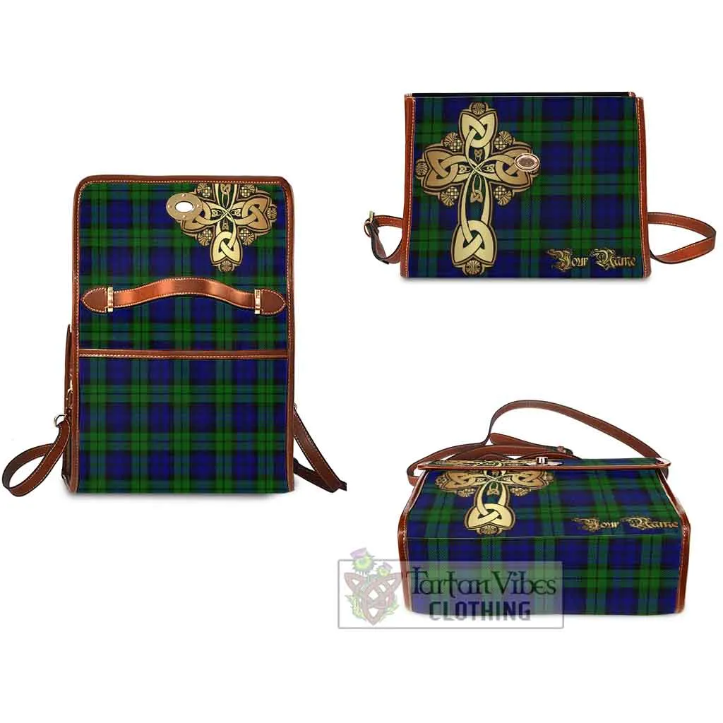 Bannatyne Tartan Waterproof Canvas Bag Golden Thistle Celtic Cross Style