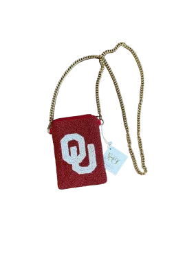 Beaded OU Purse