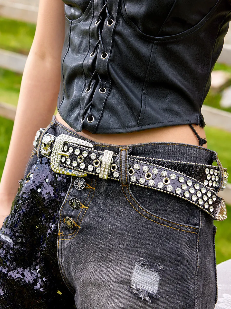 Black Skull Belt