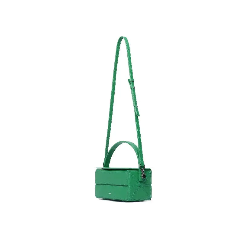 Block Mini Foldable Shoulder Bag - Green