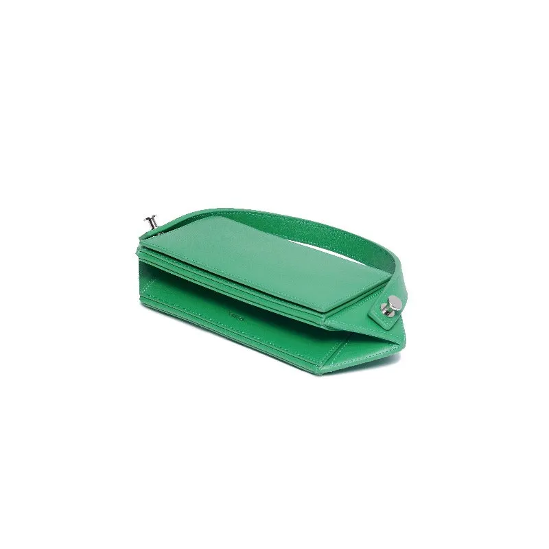 Block Mini Foldable Shoulder Bag - Green