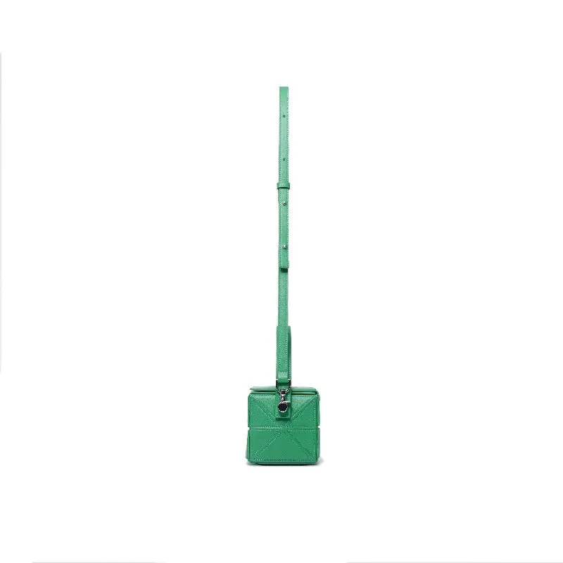Block Mini Foldable Shoulder Bag - Green
