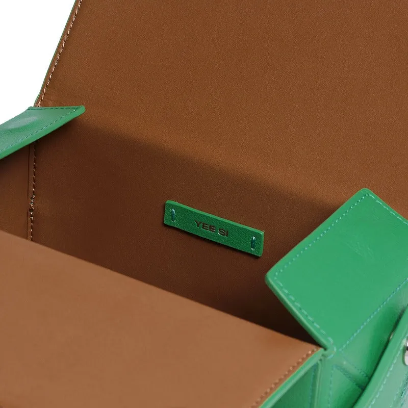 Block Mini Foldable Shoulder Bag - Green