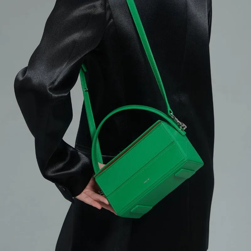 Block Mini Foldable Shoulder Bag - Green