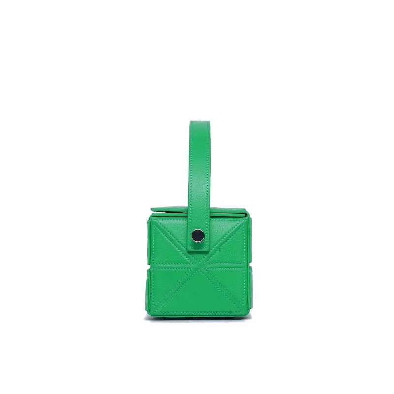Block Mini Foldable Shoulder Bag - Green