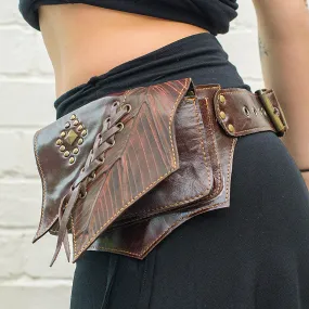 Borealis Leather Pocket Belt in Brown
