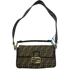 Canvas Baguette Bag In Brown