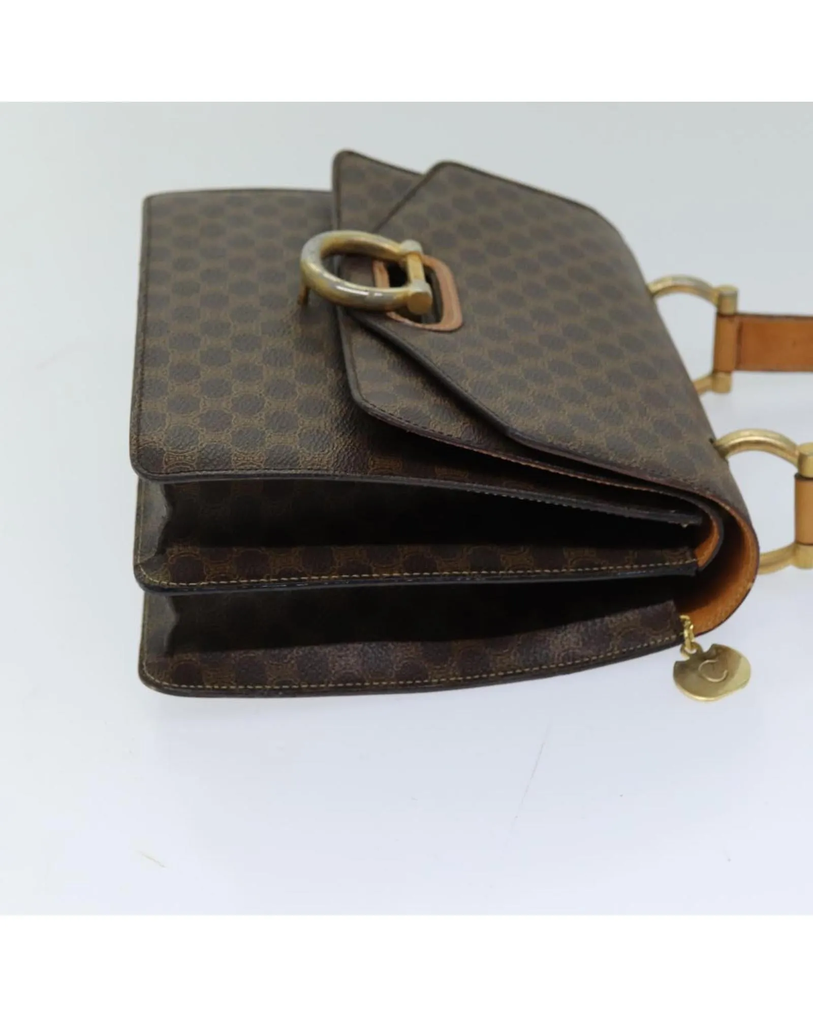 Canvas Brown Hand Bag with Handles and No Accessories - Authentic Italian Design (CD Rank) - SKU 76088