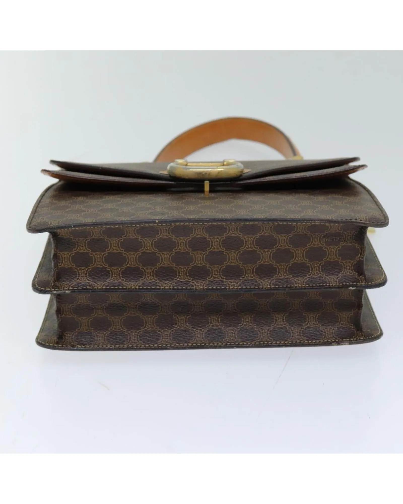 Canvas Brown Hand Bag with Handles and No Accessories - Authentic Italian Design (CD Rank) - SKU 76088