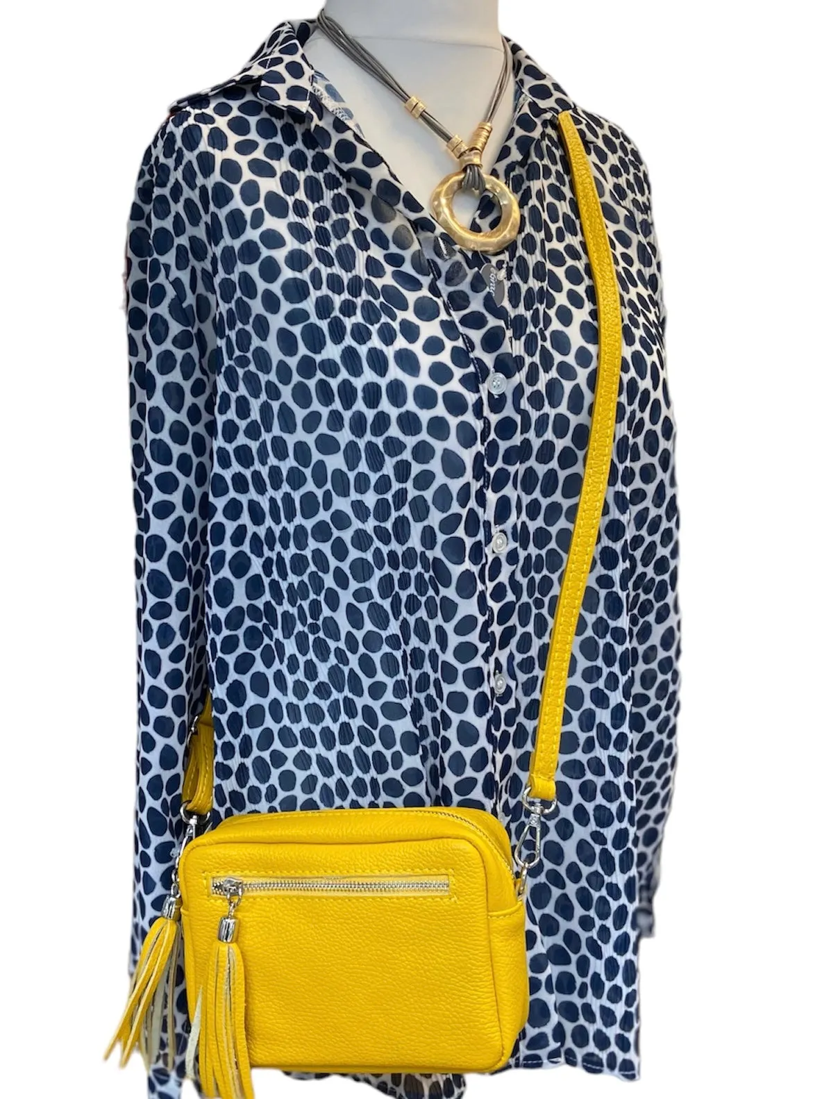 CHRISTINA  Italian leather small cross body bag