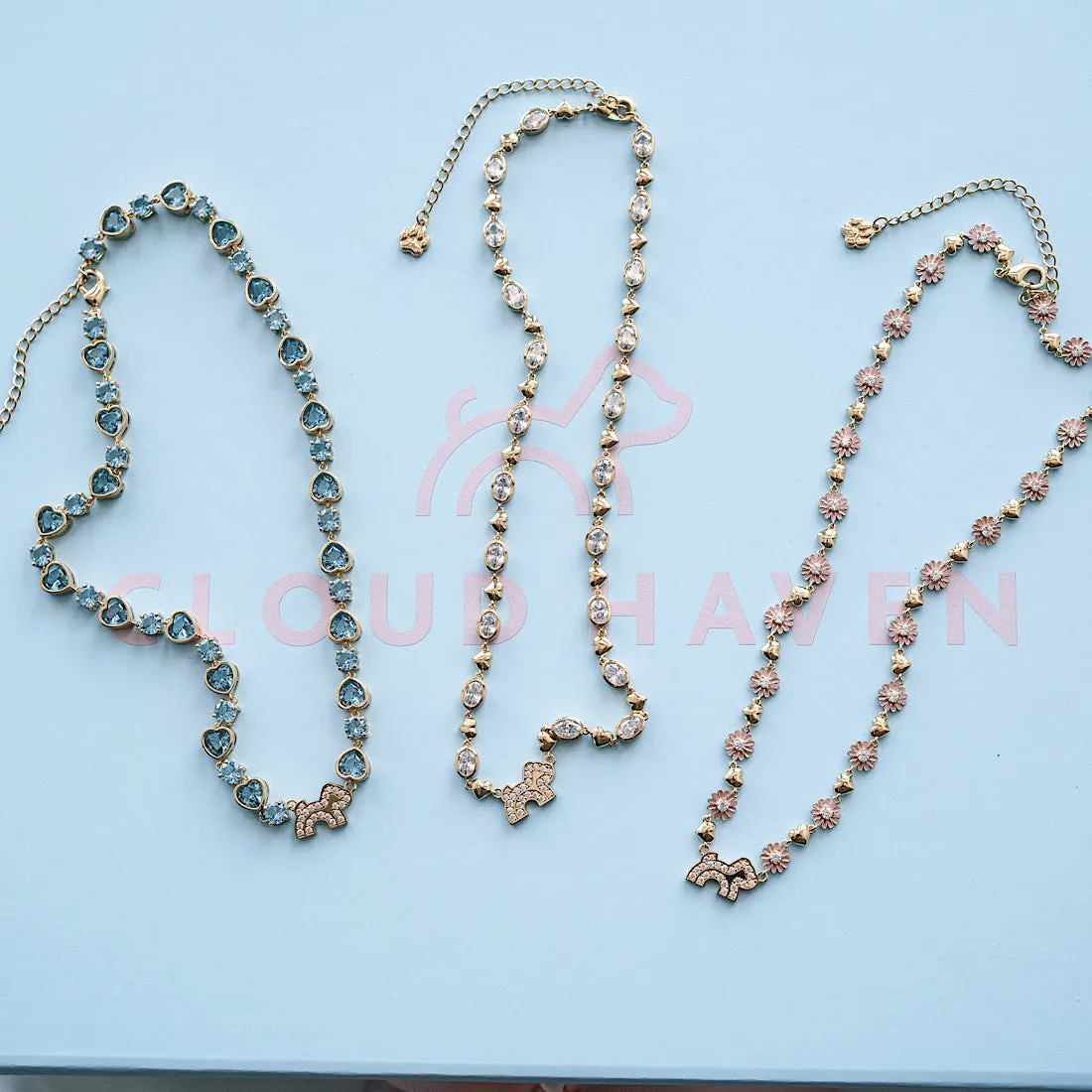 Cloud Haven Crystal Logo Necklace