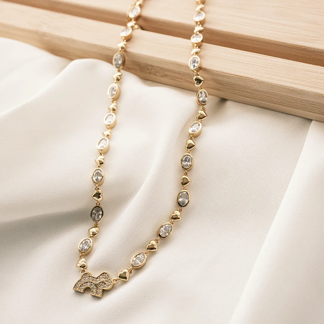 Cloud Haven Crystal Logo Necklace