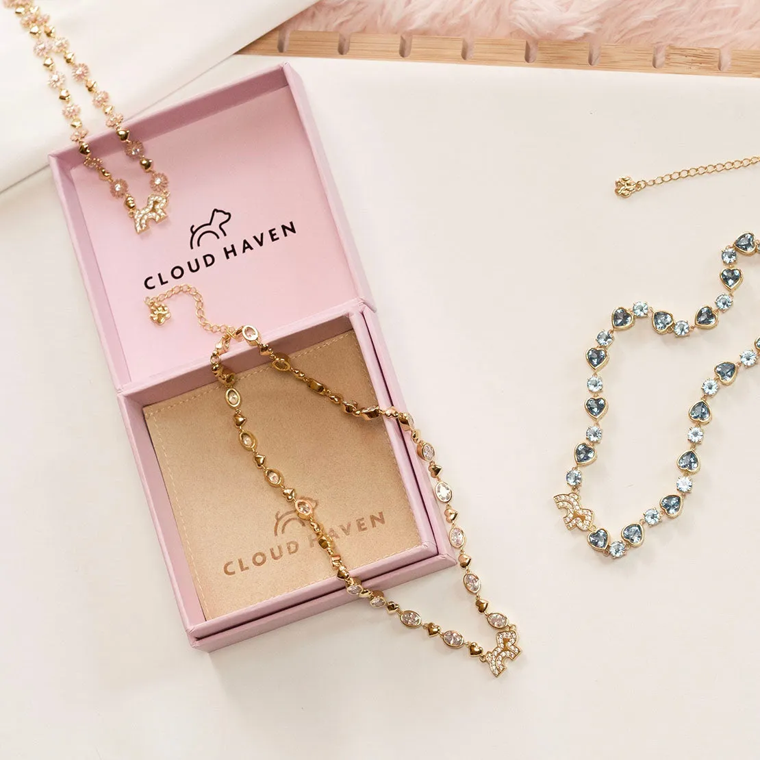 Cloud Haven Crystal Logo Necklace