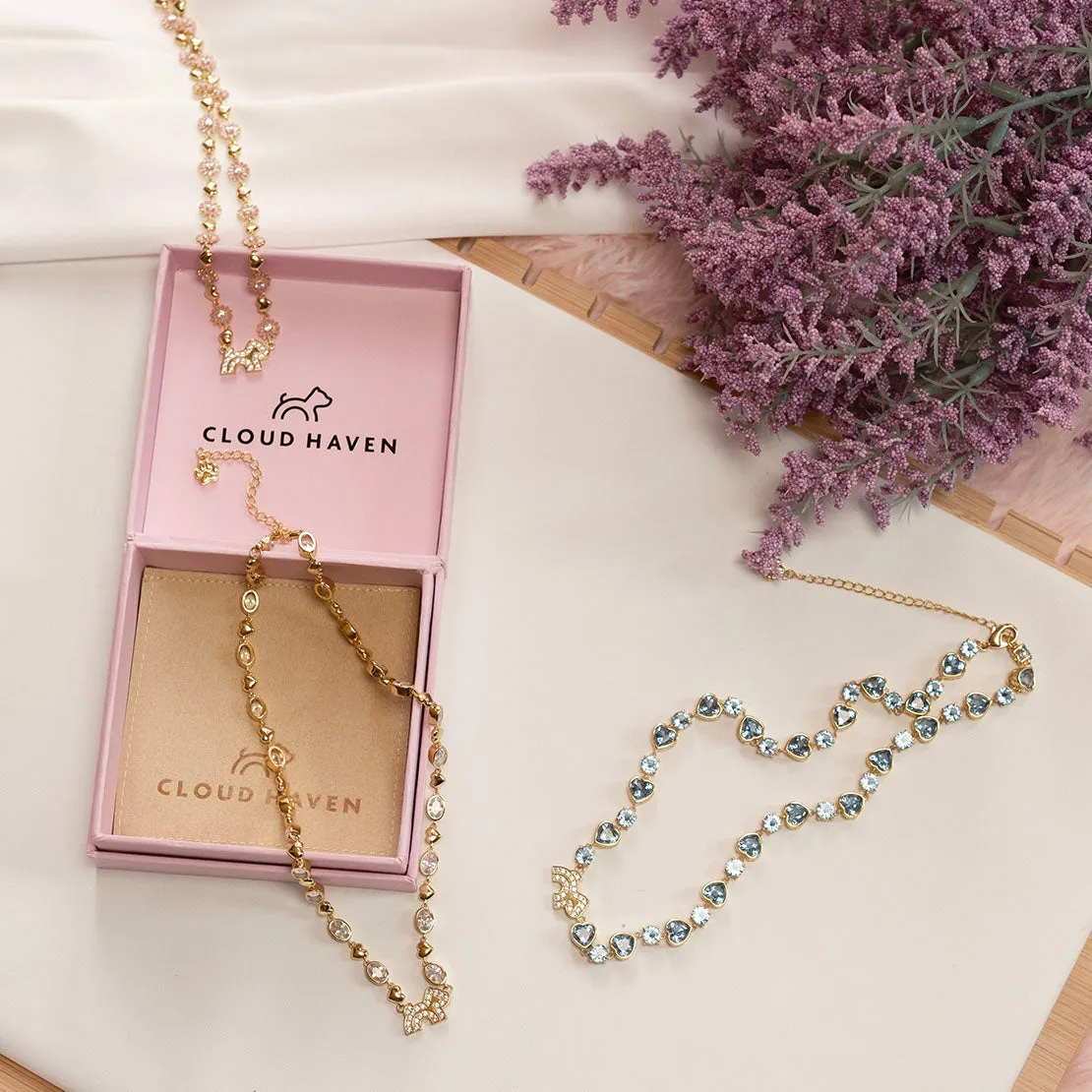 Cloud Haven Crystal Logo Necklace