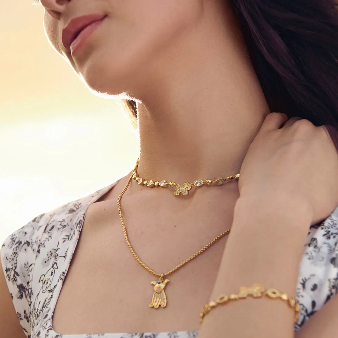 Cloud Haven Crystal Logo Necklace