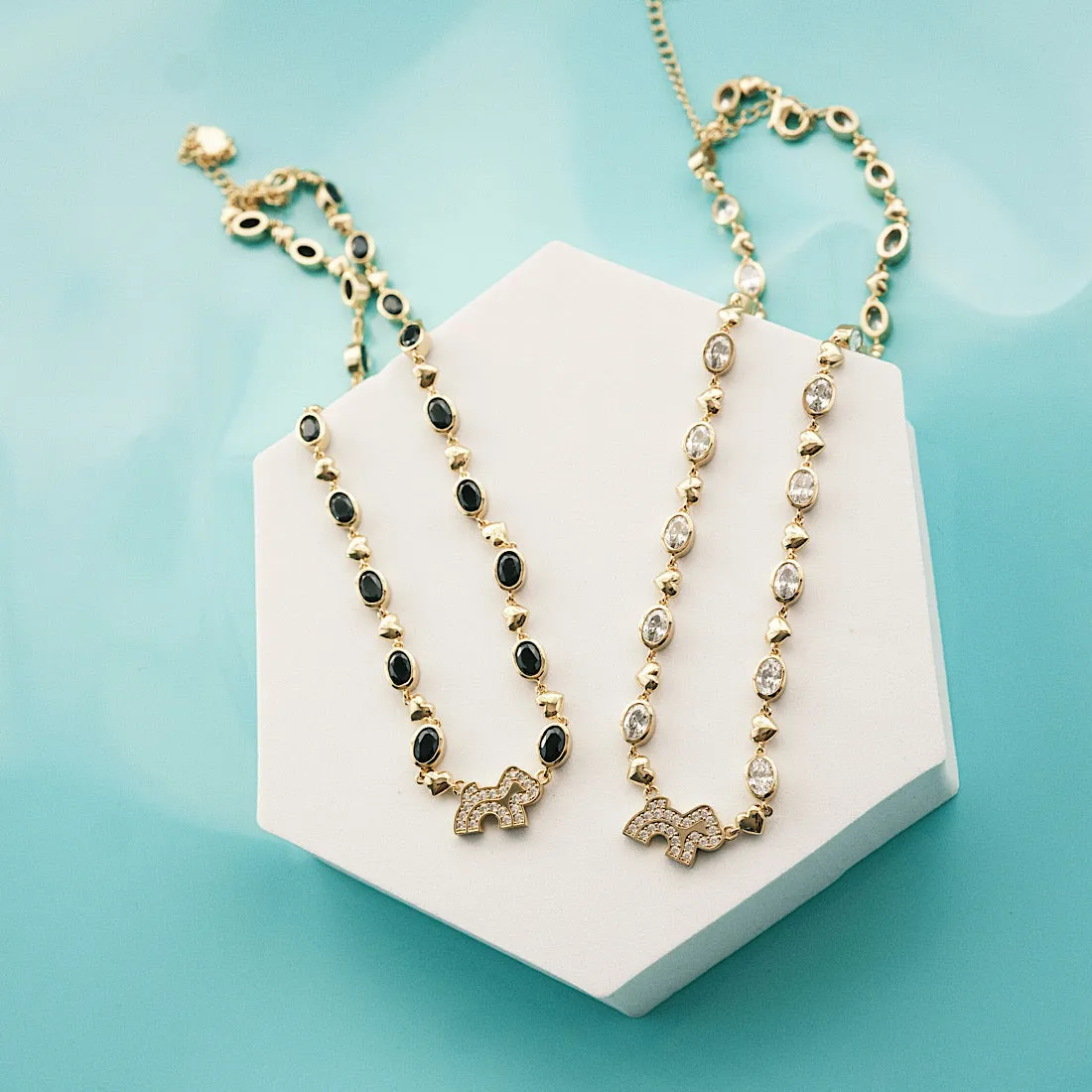 Cloud Haven Crystal Logo Necklace