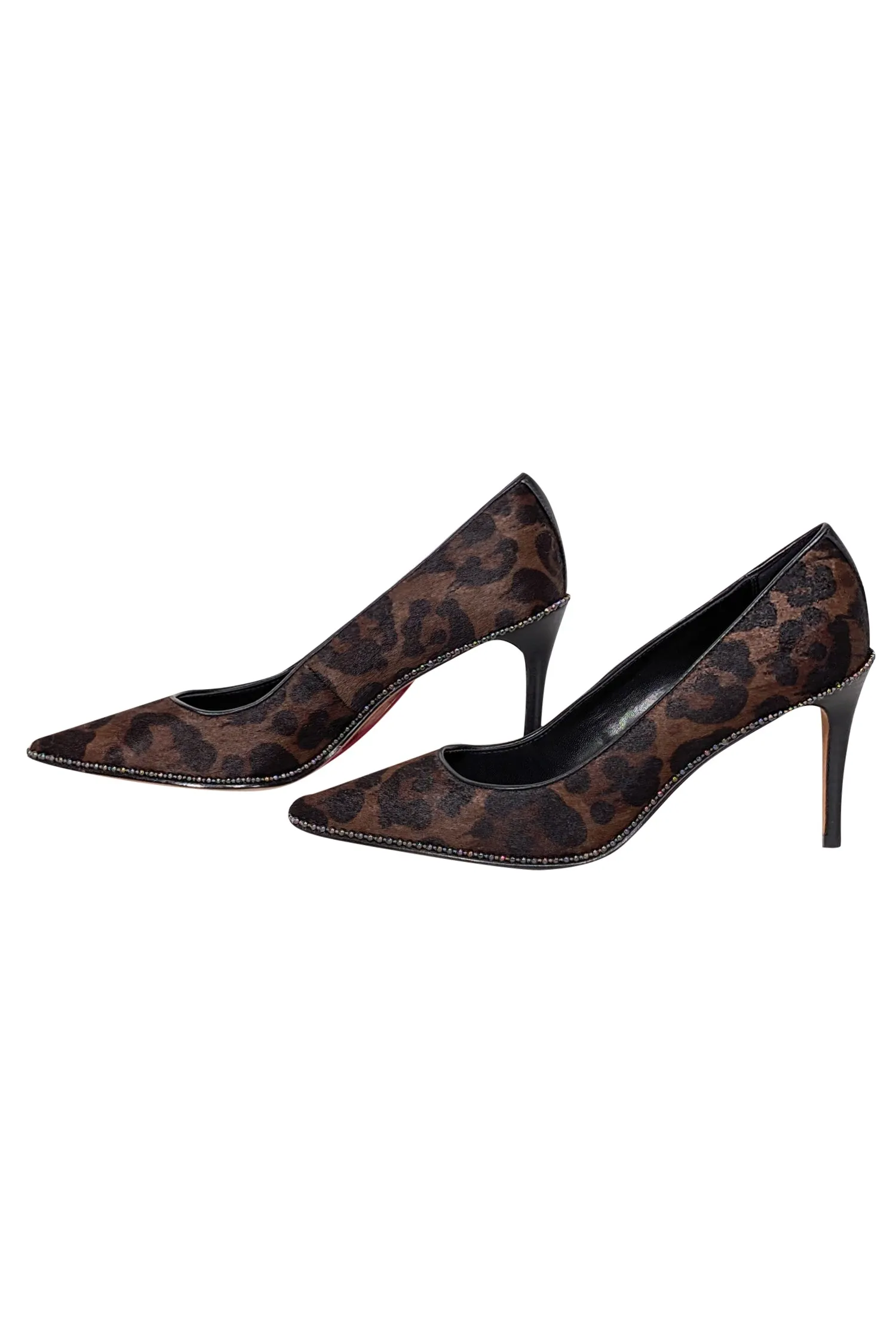 Coach - Brown & Black Leopard Print Calf Hair Pumps Sz 7.5