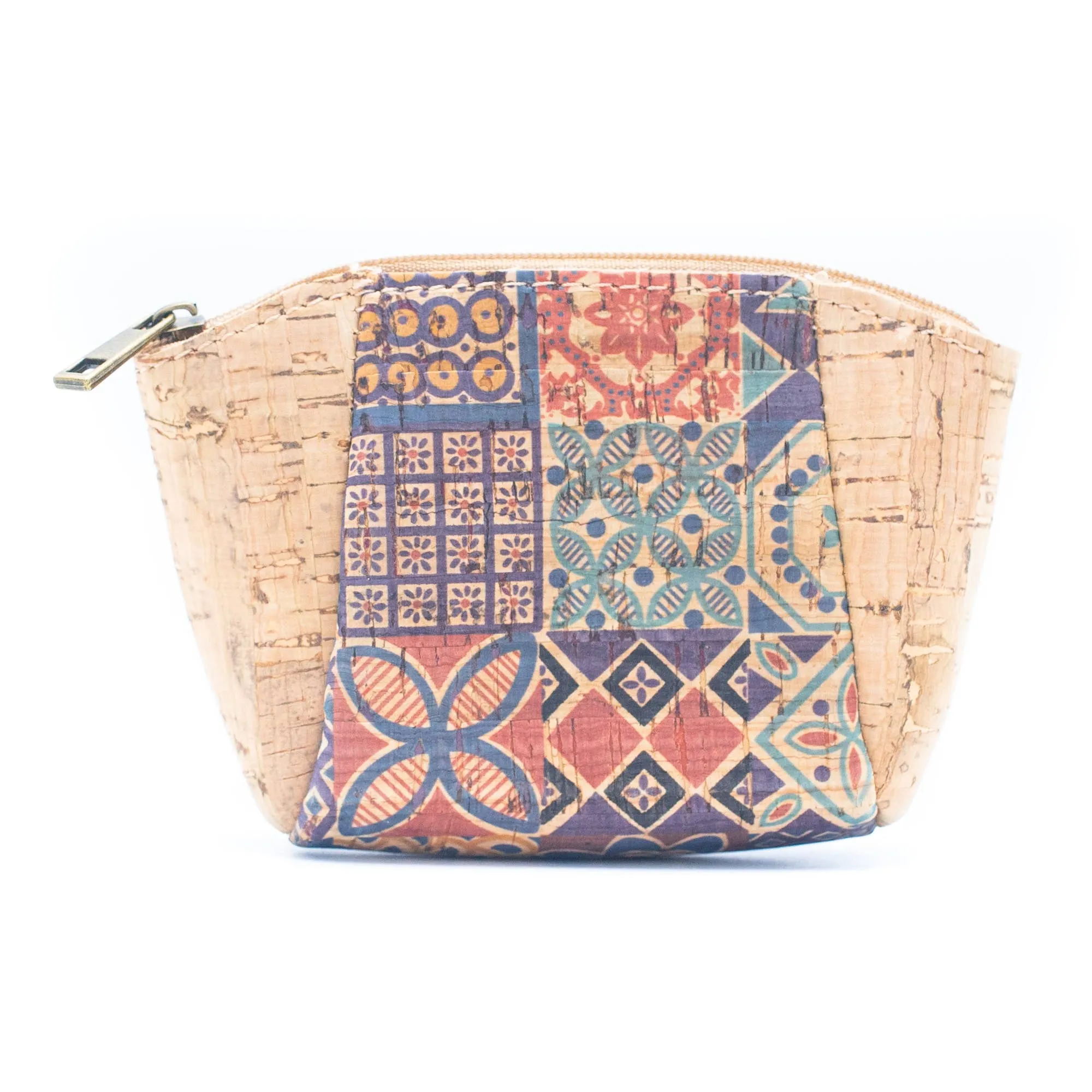 Cork coin purse cube pattern wallet BAGF-003 (10units)