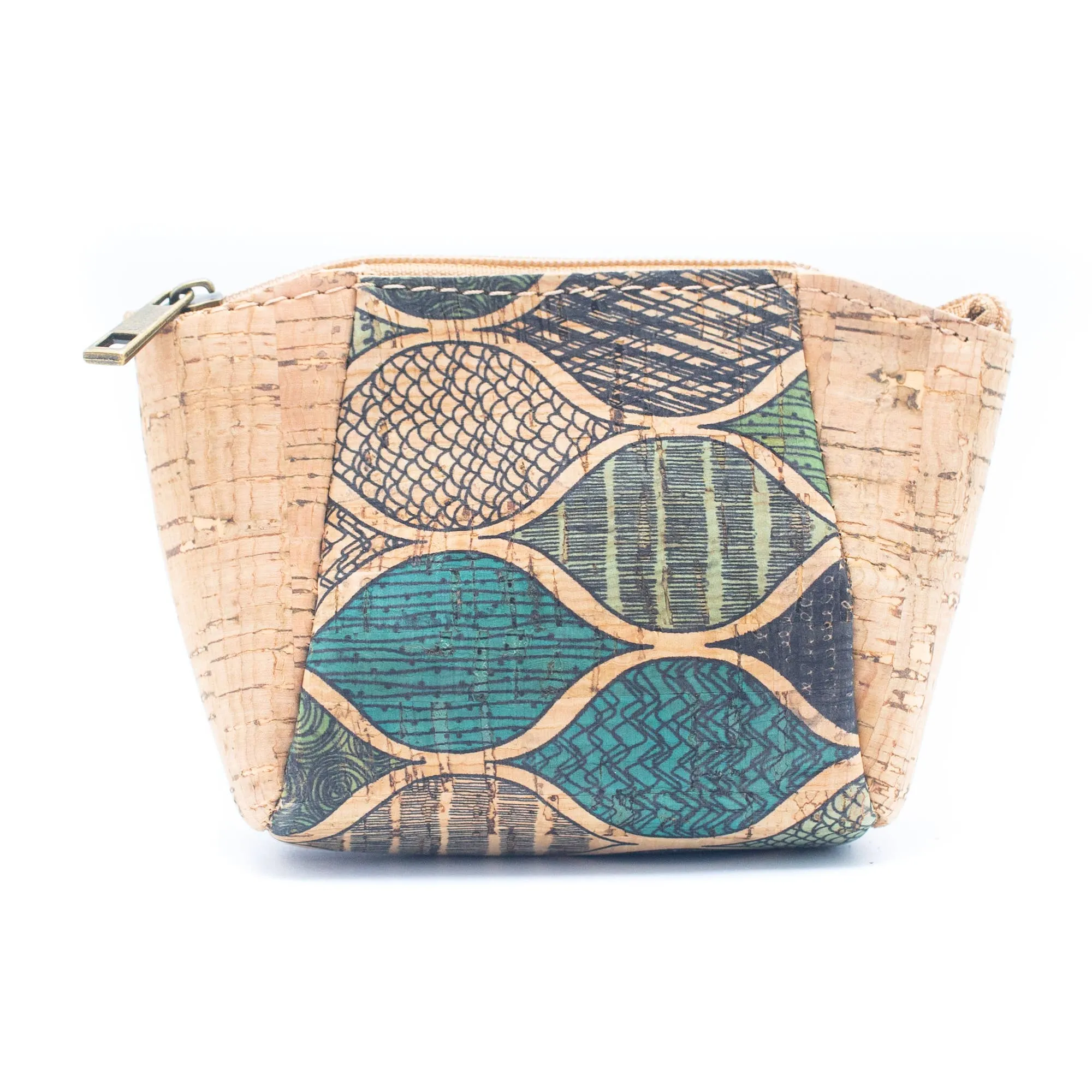 Cork coin purse cube pattern wallet BAGF-003 (10units)