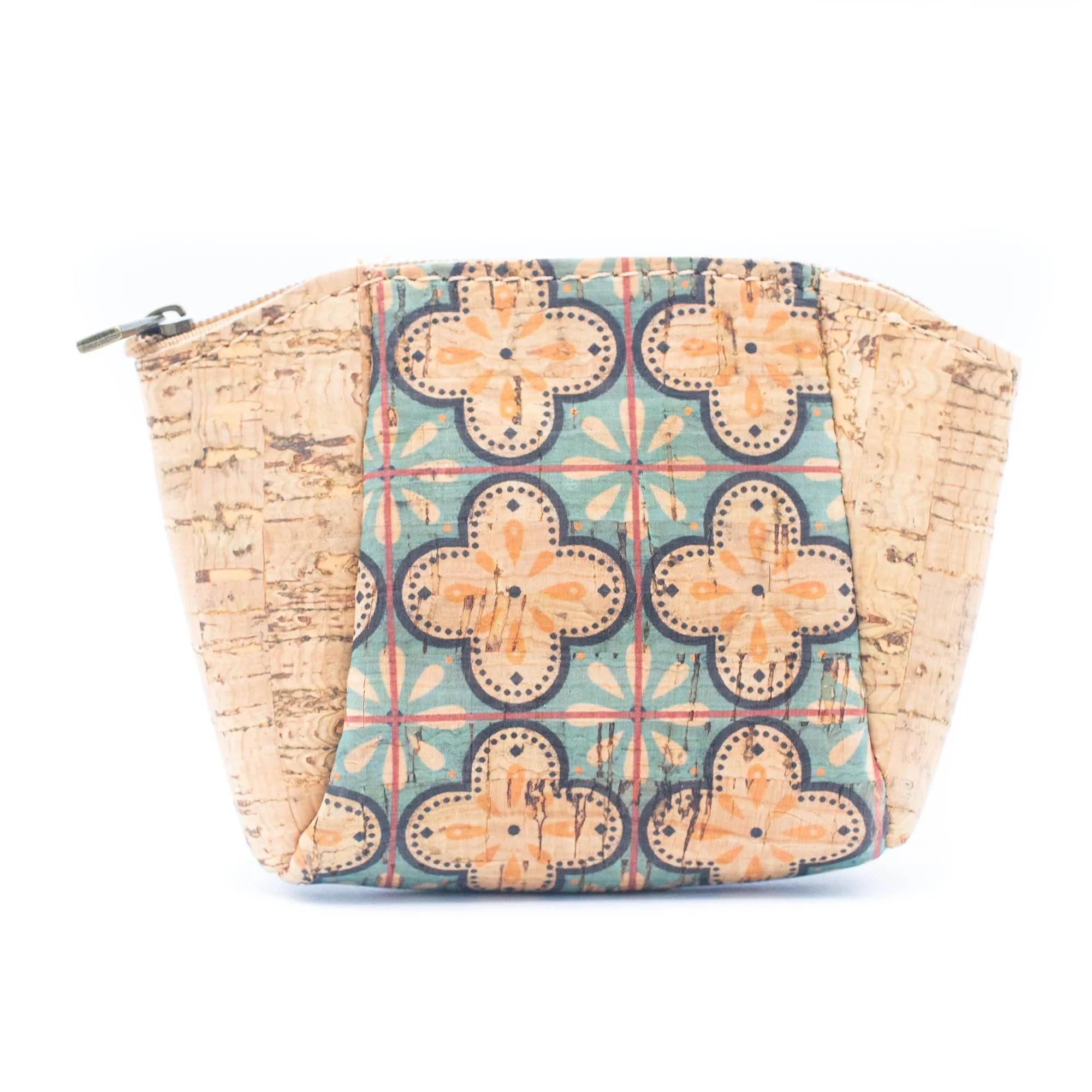 Cork coin purse cube pattern wallet BAGF-003 (10units)