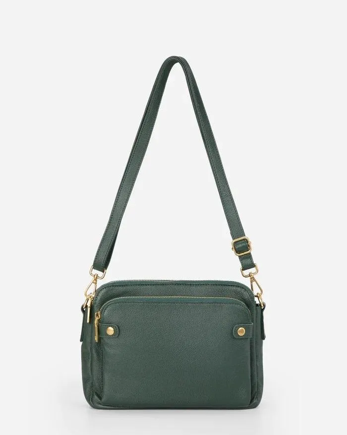Crossbody Leather Shoulder Bags And Clutches with Three-Layer