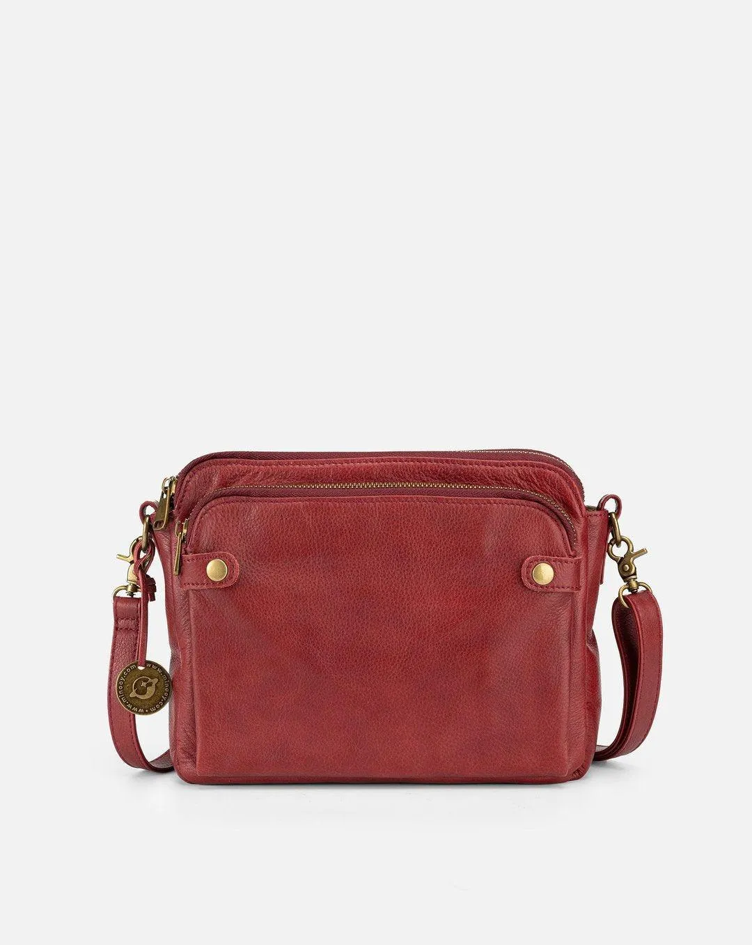 Crossbody Leather Shoulder Bags And Clutches with Three-Layer