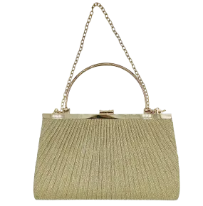 Crystale Pleated Shimmer purse