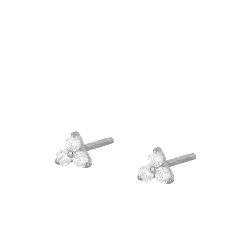 Cubic Zirconia Small Pendant Hoop Earrings For Women