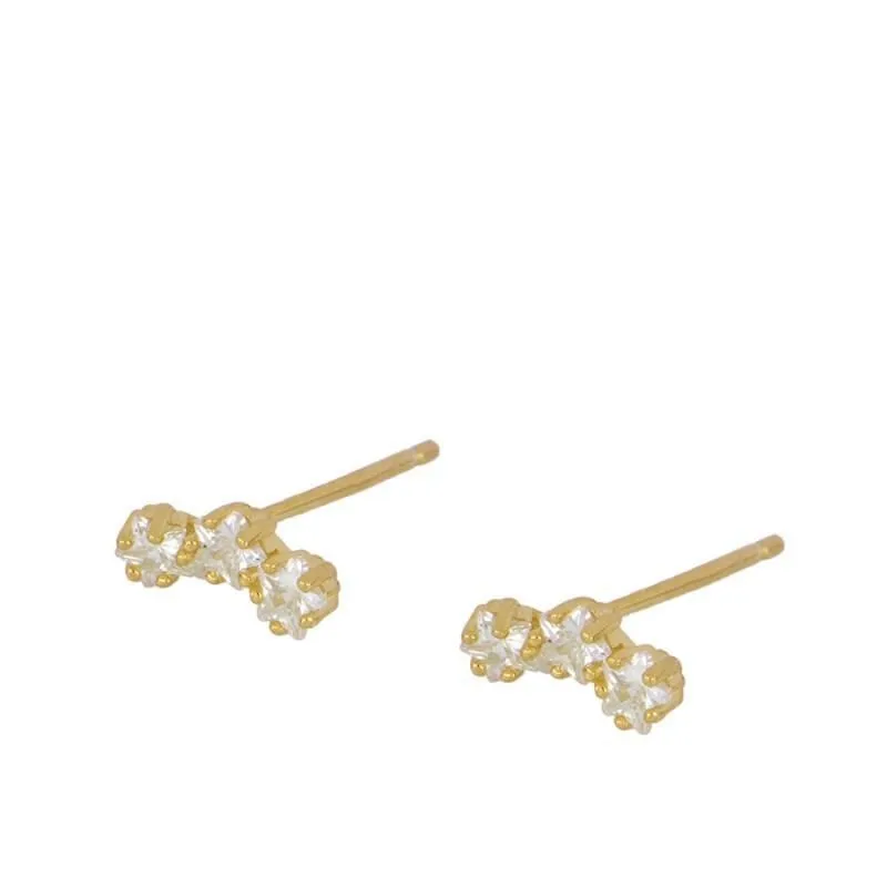Cubic Zirconia Small Pendant Hoop Earrings For Women