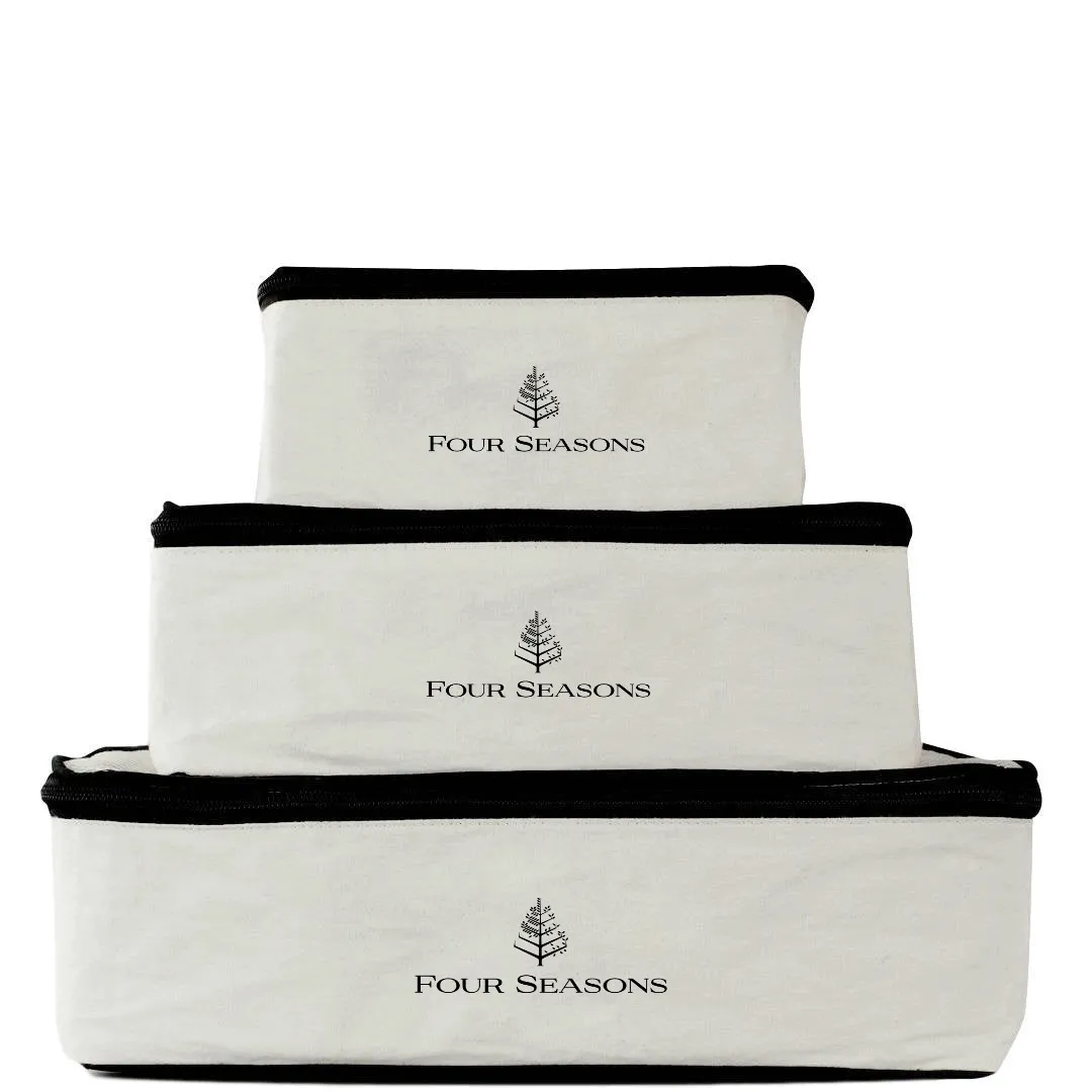 CUSTOM Natural Cotton Packing Cubes, Set of 3