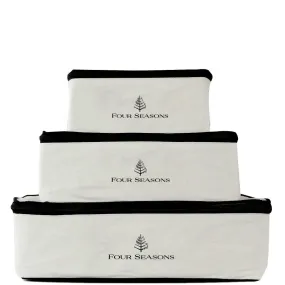 CUSTOM Natural Cotton Packing Cubes, Set of 3
