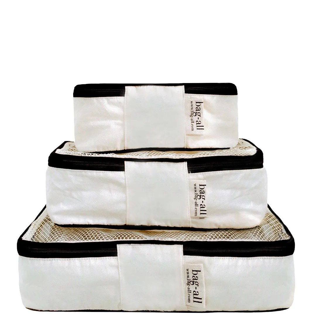 CUSTOM Natural Cotton Packing Cubes, Set of 3