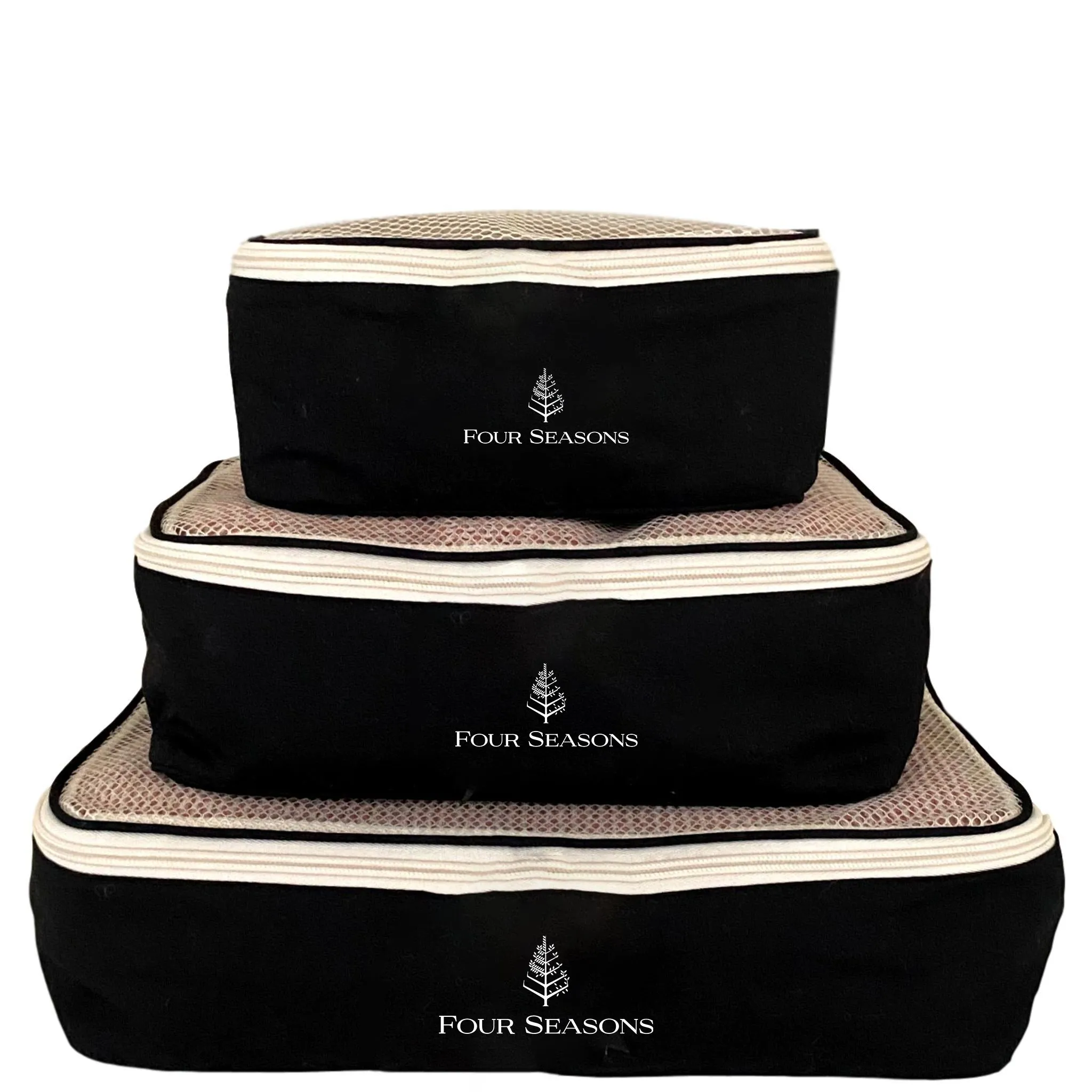 CUSTOM Natural Cotton Packing Cubes, Set of 3
