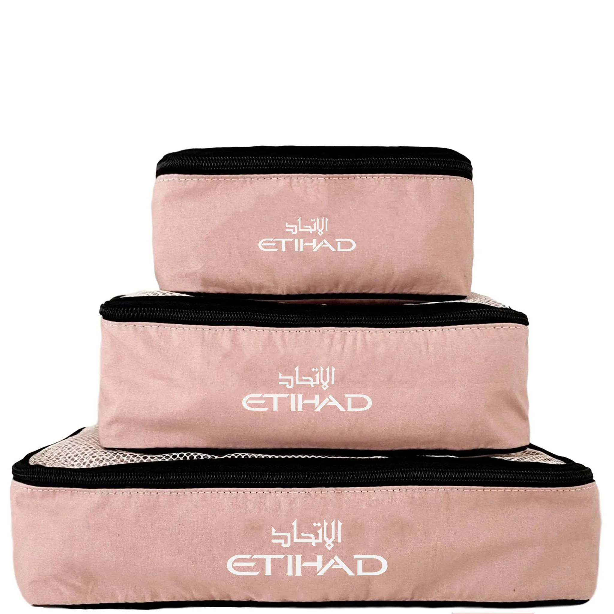 CUSTOM Natural Cotton Packing Cubes, Set of 3