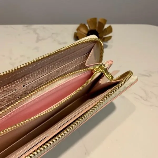 Damier Azur Canvas Studded Clemence Long Zipped Wallet N60252 2019 Collection