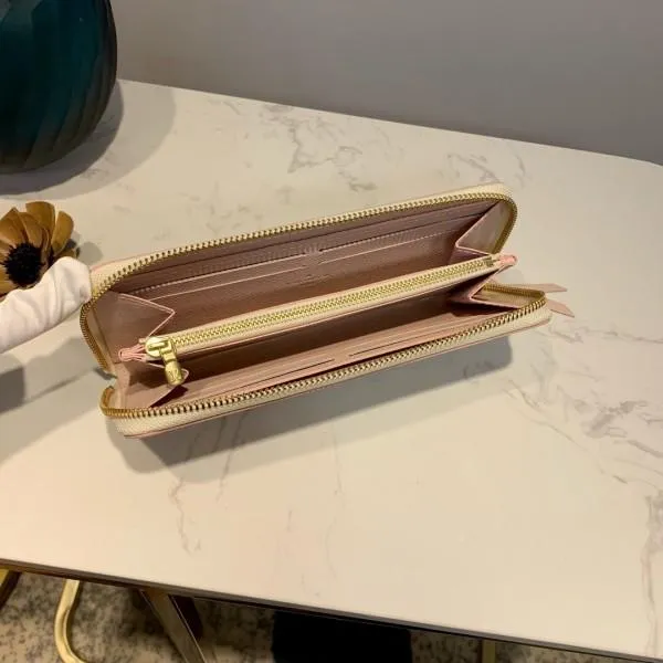 Damier Azur Canvas Studded Clemence Long Zipped Wallet N60252 2019 Collection
