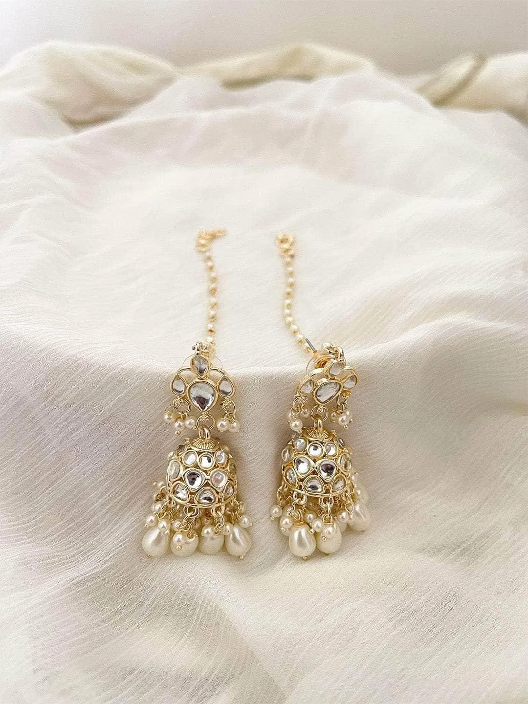Designer Kundan Studded Jhumka
